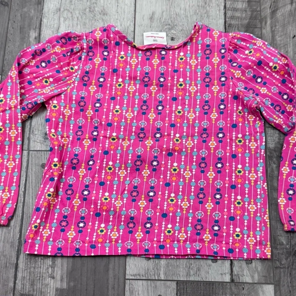 Hanna Andersson Cotton Pink Floral Long T-Shirt Tee 120